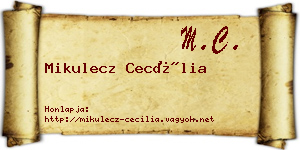 Mikulecz Cecília névjegykártya